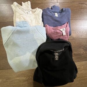 Athleta Girl Bundle Size L/12 Sweatshirts/Tops, 5 Items, long Sleeve, Athletic